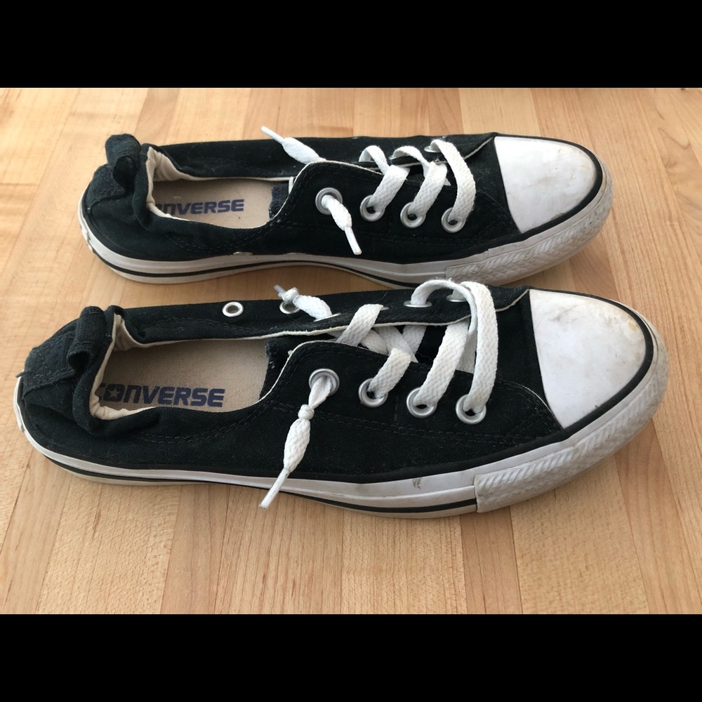 Women’s Size 7 Black Converse slip on